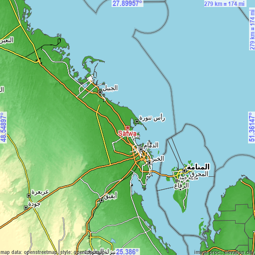 Topographic map of Şafwá