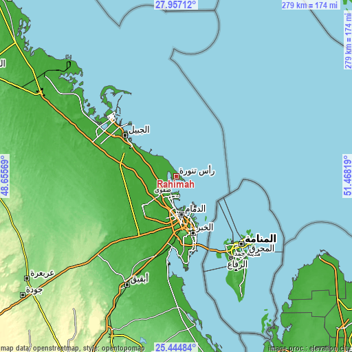 Topographic map of Raḩīmah
