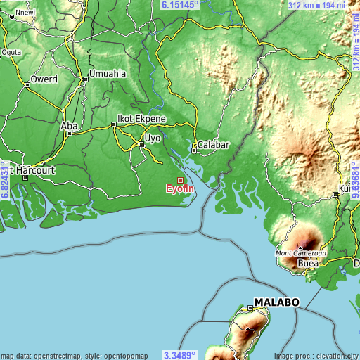 Topographic map of Eyofin