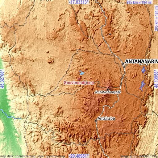 Topographic map of Soavinandriana