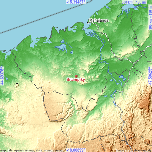 Topographic map of Sitampiky