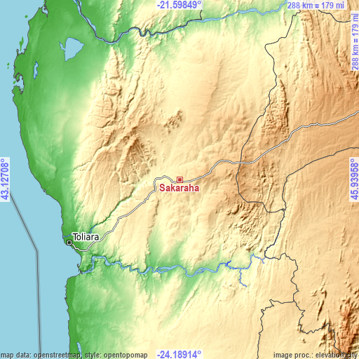 Topographic map of Sakaraha