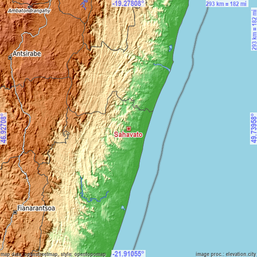 Topographic map of Sahavato