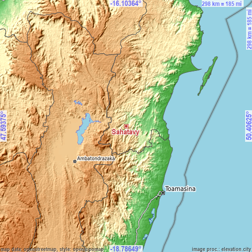 Topographic map of Sahatavy