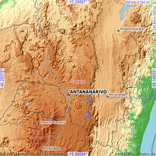 Topographic map of Sadabe