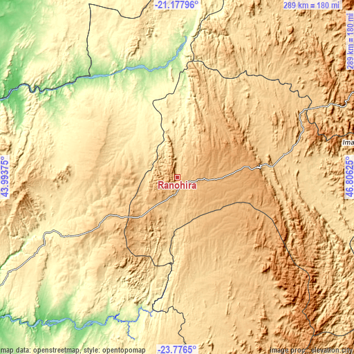 Topographic map of Ranohira