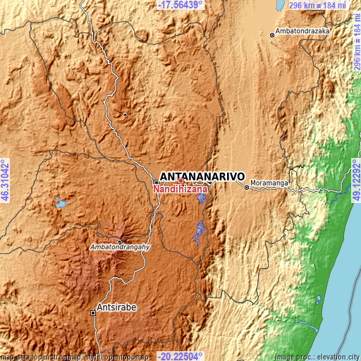 Topographic map of Nandihizana