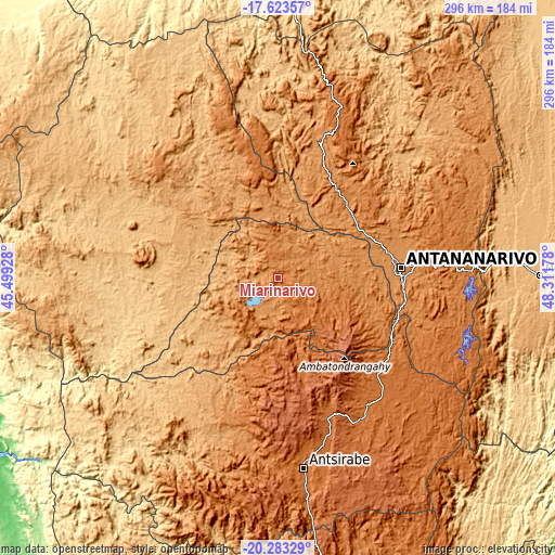 Topographic map of Miarinarivo