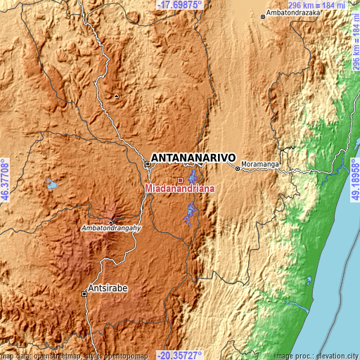 Topographic map of Miadanandriana