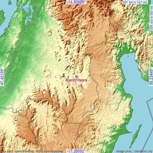 Topographic map of Mandritsara