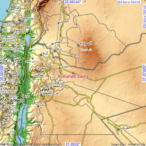 Topographic map of Muthallath Şabḩā