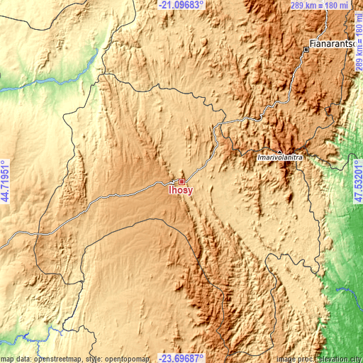 Topographic map of Ihosy