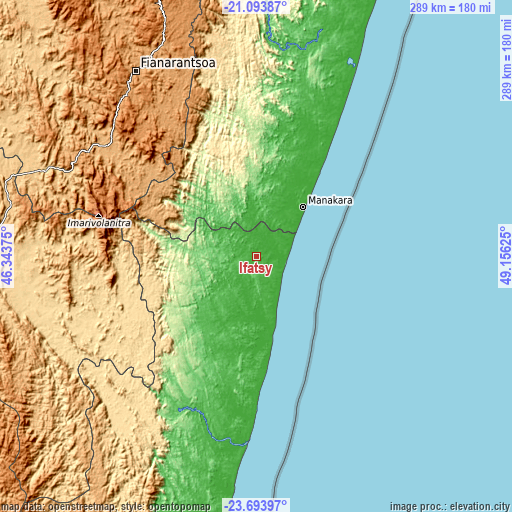 Topographic map of Ifatsy
