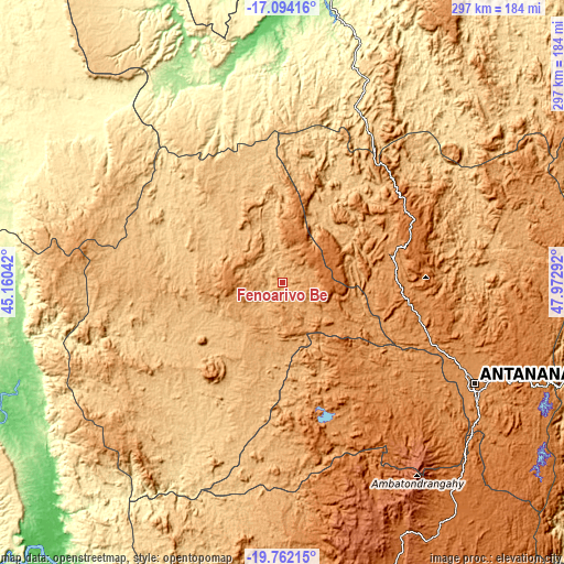 Topographic map of Fenoarivo Be