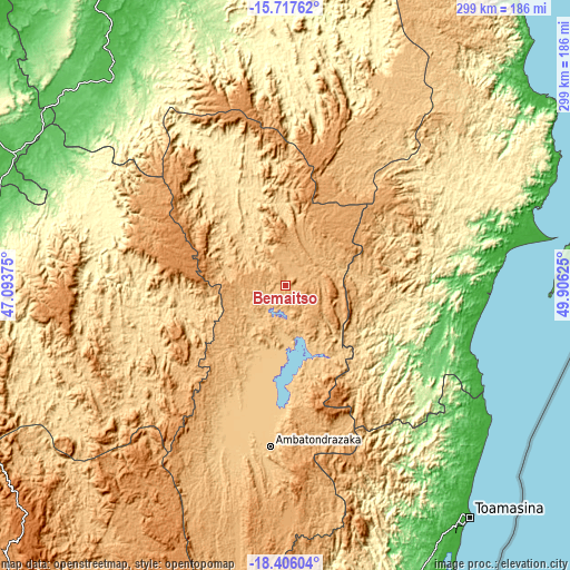 Topographic map of Bemaitso