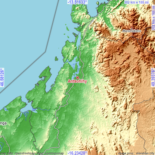 Topographic map of Antsohihy