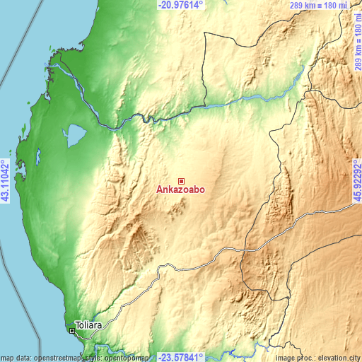 Topographic map of Ankazoabo