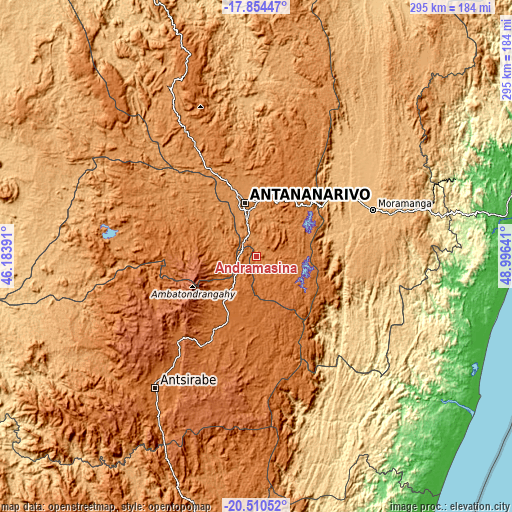 Topographic map of Andramasina