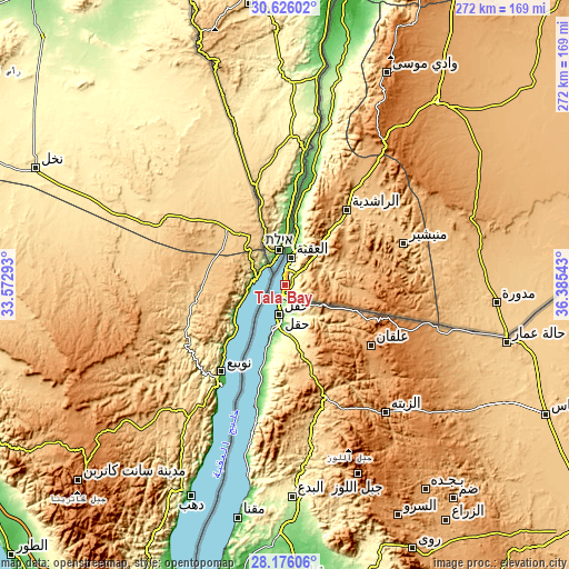 Topographic map of Tala Bay
