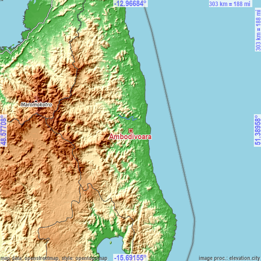 Topographic map of Ambodivoara