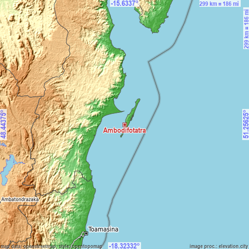 Topographic map of Ambodifotatra