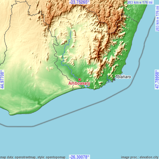 Topographic map of Amboasary