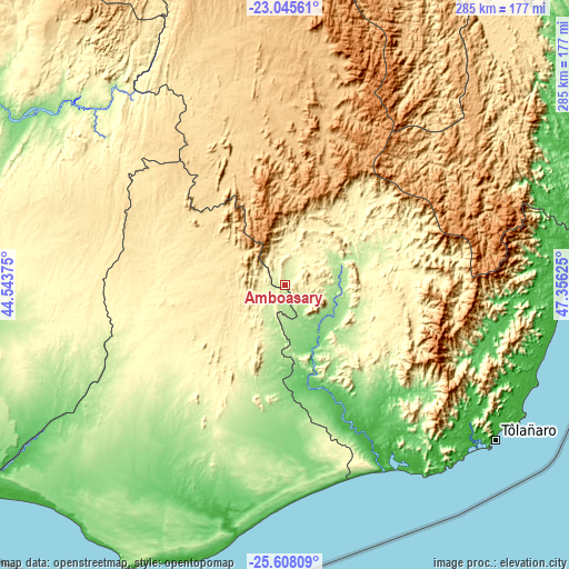 Topographic map of Amboasary