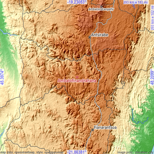 Topographic map of Ambatofinandrahana