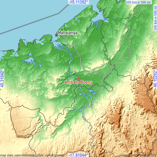 Topographic map of Ambato Boeny