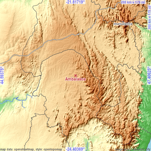 Topographic map of Ambalasoa