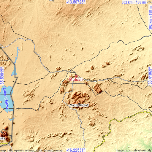 Topographic map of Mutuáli