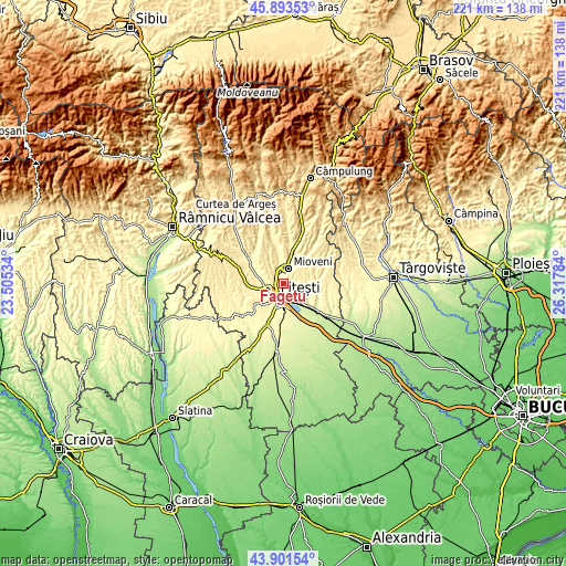 Topographic map of Făgetu
