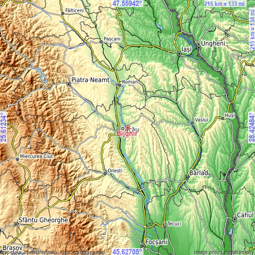 Topographic map of Bijghir