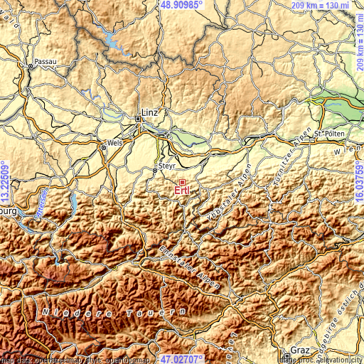 Topographic map of Ertl