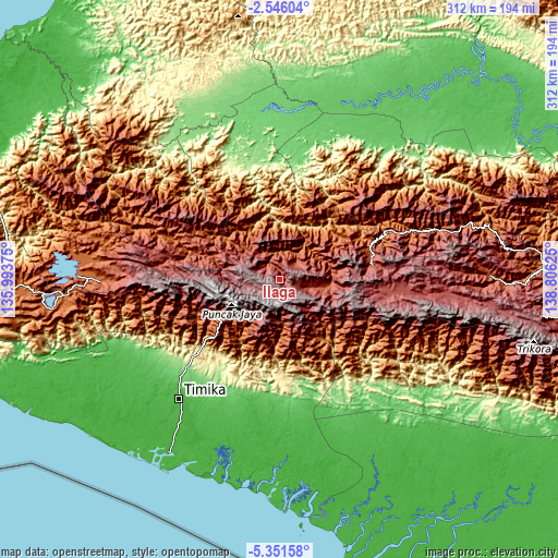 Topographic map of Ilaga