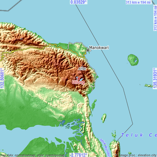 Topographic map of Ullong