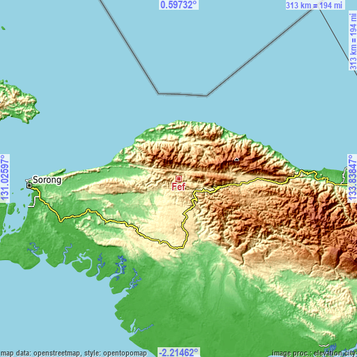Topographic map of Fef
