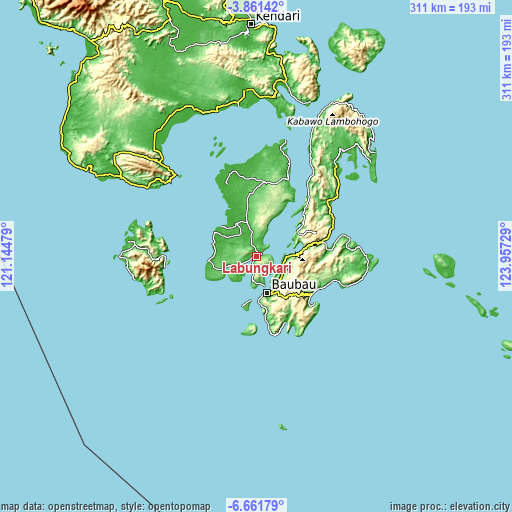 Topographic map of Labungkari