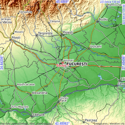 Topographic map of Sector 1