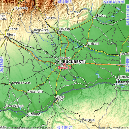 Topographic map of Sector 3