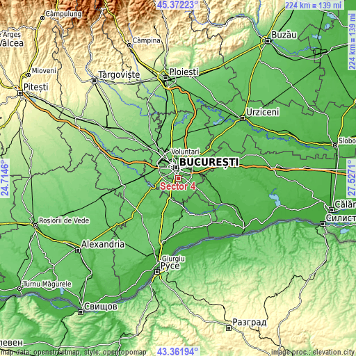 Topographic map of Sector 4