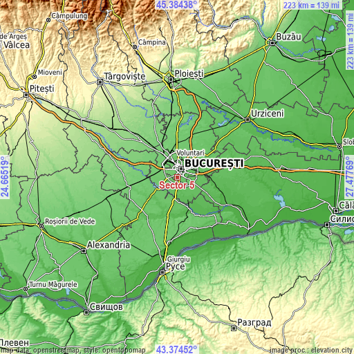 Topographic map of Sector 5