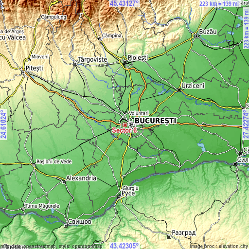 Topographic map of Sector 6