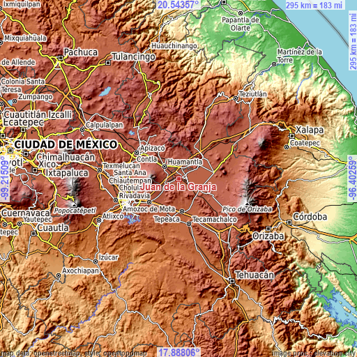 Topographic map of Juan de la Granja