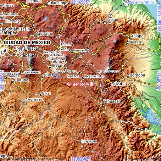 Topographic map of Francisco Villa