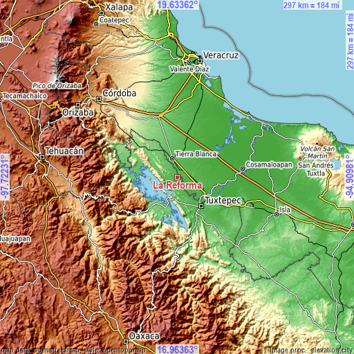 Topographic map of La Reforma