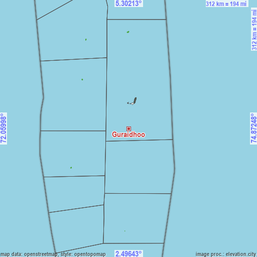 Topographic map of Guraidhoo