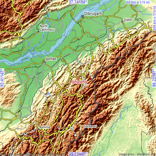 Topographic map of Longleng