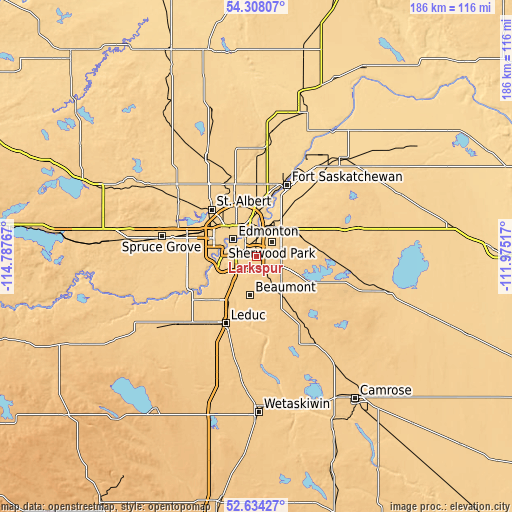 Topographic map of Larkspur