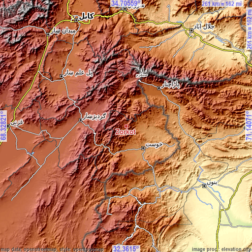 Topographic map of Zorkot
